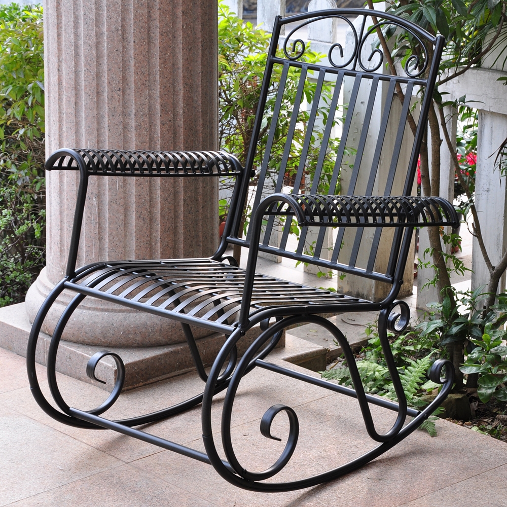 Black Wrought Iron Outdoor Chairs Tropico Wrought Iron