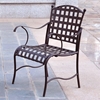 Santa Fe Patio Armchair - Wrought Iron, Rustic Brown (Set of 2) - INTC-3550-2CH