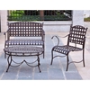 Santa Fe Patio Armchair - Wrought Iron, Rustic Brown (Set of 2) - INTC-3550-2CH