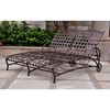 Santa Fe Iron Multi-Position Outdoor Double Chaise Lounge - INTC-3572-DBL
