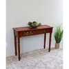 Windsor Wood Sofa Table - 2 Drawers, Mahogany Stain Finish - INTC-3834