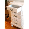 Antique White Jewelry Chest - 5 Drawers - INTC-3986-AW