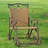 Valencia Wrought Iron and Wicker Patio Rocker Chair - INTC-4104-RKR