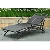 Lisbon Outdoor Chaise Lounge - Iron, Black Antique Wicker - INTC-4111-SGL-BKA