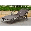 Lisbon Outdoor Chaise Lounge - Iron, Chocolate Wicker - INTC-4111-SGL-CH