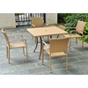 Barcelona Patio Dining Set - Square Table, Honey Wicker - INTC-4206-SQ-4210-4CH-HY