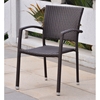 Barcelona Patio Chair - Stackable, Chocolate Wicker (Set of 2) - INTC-4210-SQ-2CH-CH