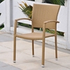 Barcelona Patio Chair - Stackable, Honey Wicker (Set of 2) - INTC-4210-SQ-2CH-HY