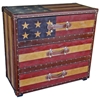 Old Glory Chest - 3 Drawers, Strap Handles - INTC-46B-10B377A