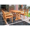 Royal Tahiti Montoro Wooden Patio Dining Set - Rectangular Table - INTC-TT-RE-007-1B-051-4CH