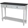 Bruges 2 Drawers Console Table - Antique White, Black - INTC-PS-BRG-10-AW-BK