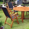 Royal Tahiti Santiago Patio Dining Set - Gate Leg Table, Mesh Chairs - INTC-TT-RT-005-PC-027-4CH