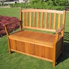 Royal Tahiti Wooden Patio Bench - Storage Seat - INTC-TT-2B-030