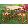 Royal Tahiti Galveston Patio Set - Drop Leaf Table, Folding Chairs - INTC-TT-VN-0149