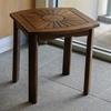 Sunburst Wooden Patio Side Table - INTC-VF-4135