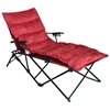 Redford Folding Chaise Lounge - Carry Bag, Cardinal Red Microsuede - INTC-ZS-C821L-PD-CR