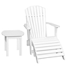 Outdoor Adirondack Footrest in White - IC-S-51900