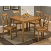 Simplicity 5 Pieces Dining Set - Square Table, X Back Chair, Honey - JOFR-352-42-806KD-SET
