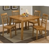 Simplicity 5 Pieces Dining Set - Square Table, Grid Back Chair, Honey - JOFR-352-42-939KD-SET