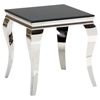 Tuxedo End Table - Stainless Steel and Black - JOFR-531-3