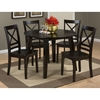 Simplicity 5 Pieces Dining Set - X Back Chair, Round Table, Espresso - JOFR-552-28-806KD-SET