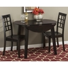Simplicity 5 Pieces Dining Set - Grid Back Chairs, Round Table, Espresso - JOFR-552-28-939KD-SET