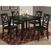 Simplicity 5 Pieces Dining Set - X Back Chair, Square Table, Espresso - JOFR-552-42-806KD-SET