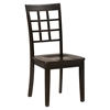 Simplicity 5 Pieces Dining Set - Grid Back Chairs, Square Table, Espresso - JOFR-552-42-939KD-SET
