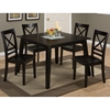 Roasted Java Square Dining Table - Crackled Glass Insert - JOFR-852-42