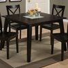 Roasted Java Square Dining Table - Crackled Glass Insert - JOFR-852-42
