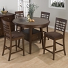 Caleb 5 Pieces Counter Height Dining Set - Brown - JOFR-976-48BT-BS515KD-SET