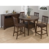 Caleb 5 Pieces Counter Height Dining Set - Brown - JOFR-976-48BT-BS515KD-SET