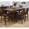Caleb 7 Pieces Counter Dining Set - Butterfly Leaf, Brown - JOFR-976-72TBKT-BS671KD-SET