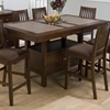 Caleb 7 Pieces Counter Dining Set - Butterfly Leaf, Brown - JOFR-976-72TBKT-BS671KD-SET