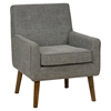 Mila Mod Button Tufted Accent Chair - Charcoal Gray - JOFR-MILA-CH-CHARCOAL