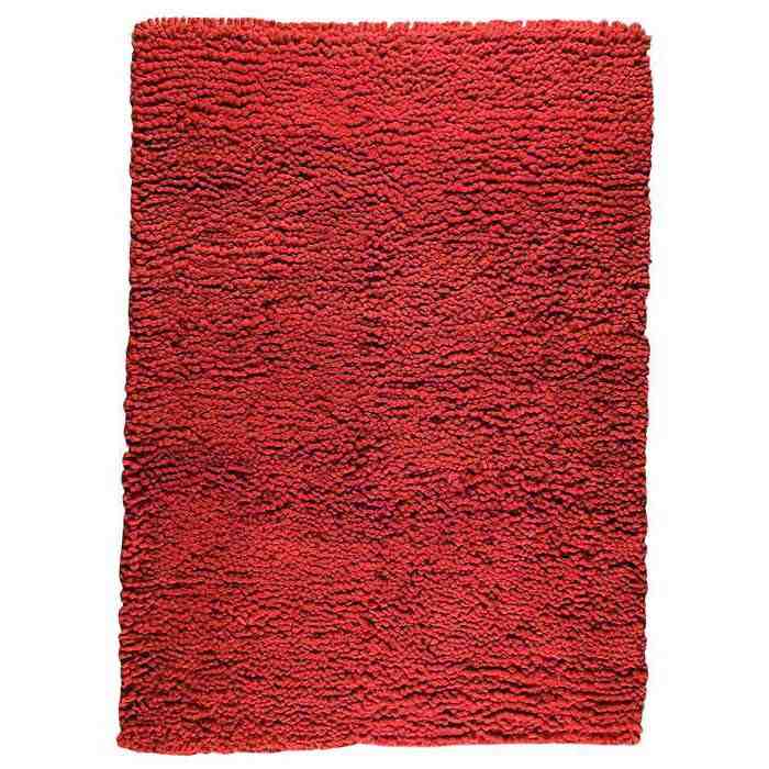 Ceres Hand Woven Wool Rug in Red 