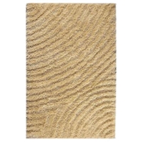 Missy Hand Woven Polyester Shaggy Rug in Vanilla