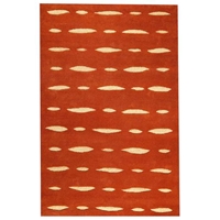 Rosetta Hand Tufted Indian Wool Rug in Orange