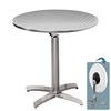 Cafe Dinette Table with Stainless Steel Folding Tabletop - LMS-TB-CAFE-SS