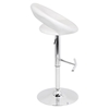 Fortune Height Adjustable Barstool - Swivel, White - LMS-BS-QS-FORT-W