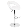 Fortune Height Adjustable Barstool - Swivel, White - LMS-BS-QS-FORT-W