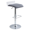 Swerve Adjustable Barstool - Clear, Gray - LMS-BS-SWRV-CL-GY