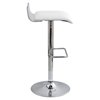 Swerve Adjustable Barstool - Clear, White - LMS-BS-SWRV-CL-W
