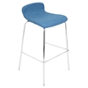 Fabric Stacker Stackable Barstool - Blue (Set of 3) - LMS-BS-TW-FSTK-TL3