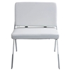 Lambda Accent Chair - Chrome, White - LMS-CH-LAMDA-W