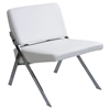 Lambda Accent Chair - Chrome, White - LMS-CH-LAMDA-W