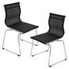 Mirage Stackable Dining Chair - Black (Set of 2) - LMS-CH-MIRAGE-BK2
