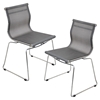 Mirage Stackable Dining Chair - Silver (Set of 2) - LMS-CH-MIRAGE-SV2