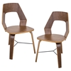 Trilogy Wood Dining Chair - Walnut (Set of 2) - LMS-CH-TRILO-A2-WL