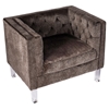 Valentina Tufted Upholstery Armchair - Brown - LMS-CH-VALTINA-BN